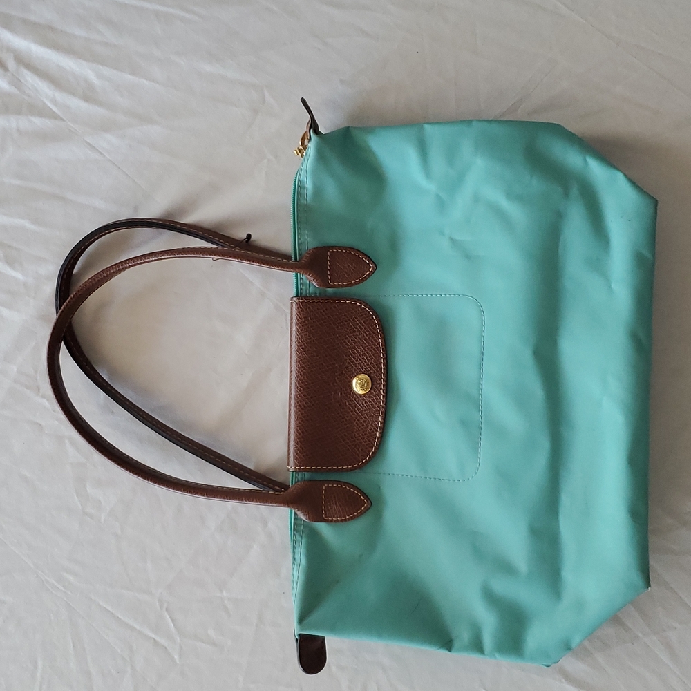 Longchamp LaPliage Shopping model Depose, sea green.